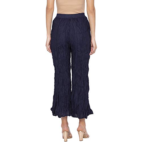 Image of Globus Women Casual Loose Fit Cropped Parallel Trousers