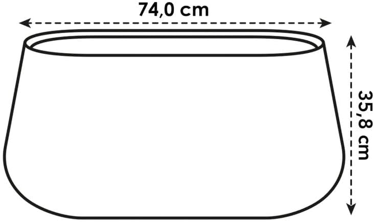 Elho Pure Cone Long Wheels 75 White