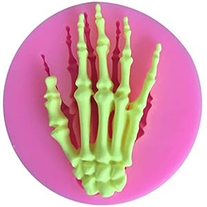 YQYMX Schedel hand schimmel siliconen mal, schedel klauw horror vorm vloeibare siliconen fondant cakevorm