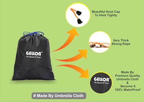 Image of Gellon 2 Pc Shoes Bag in Umbrella Cloth with Water Proof for Travel & Storage Travel Organizer for Women & Men Travel Accessories Shoes Cover Pouch Shoes Bag for Travel Essentials in Black Color