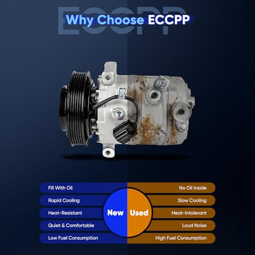 Image of ECCPP AC Compressor Fit for Buick Lucerne 3.8L 2006-2008 | AC Compressor with Clutch Rapid Cooling