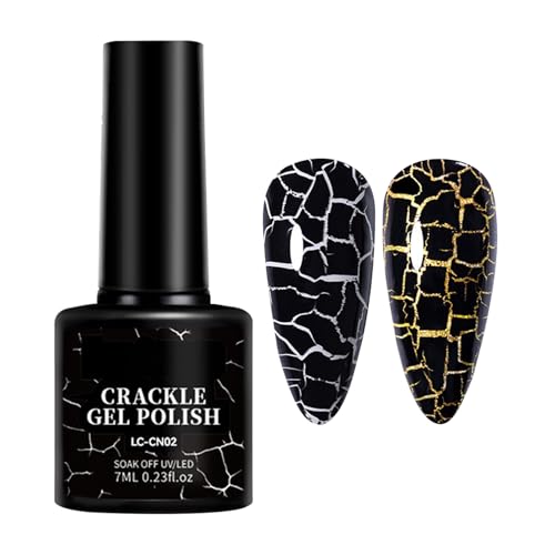 Cool Nail Polish,Crackle Gel Nail Polish | Gathering Supplies, Women Accessories for Salon, Home, Holiday, Prom, Dating