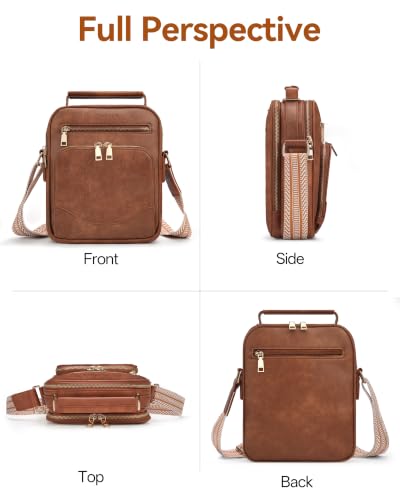 Image of Large Womens Crossbody Purse, Built-in Wallet Shoulder Bag