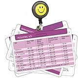 Pediatric Badge Card Reference (4 pcs) - Immunization, Pediatric Normal Vital Signs & 12 ECG, Newborn BP by Age/Weight, IV Fluids, Lines,Tubes - Pediatric RN, Nurse Student, Nursing School