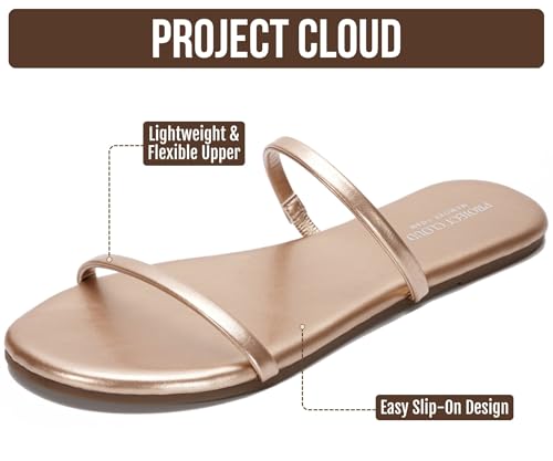 Image of Project Cloud Summer Sandals for Women with Memory Foam Insole (Transition) | Memory Foam Insole; Beach Flip Flops; Non-Slip Sole; Lightweight Double Straps; Summer Sandals for Women; Everyday Comfort