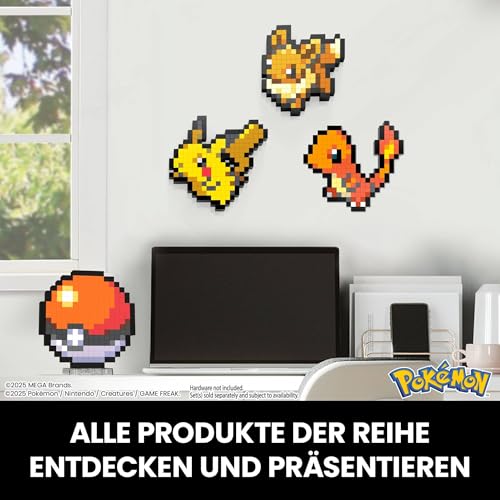 MEGA Pokémon Actionfigur Bauspielzeug, Pokéball mit 381 Teilen, ca. 15 cm groß, für Sammler, JGG71