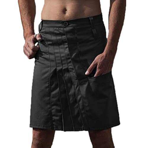 Jupe plissée pour homme style samouraï pour festivals et soirées vintage