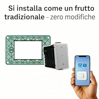 IXTRIMA Interruttore dimmer connesso Smart Wifi Tuya frutto modulo compatibile con supporti Vimar plana bianco