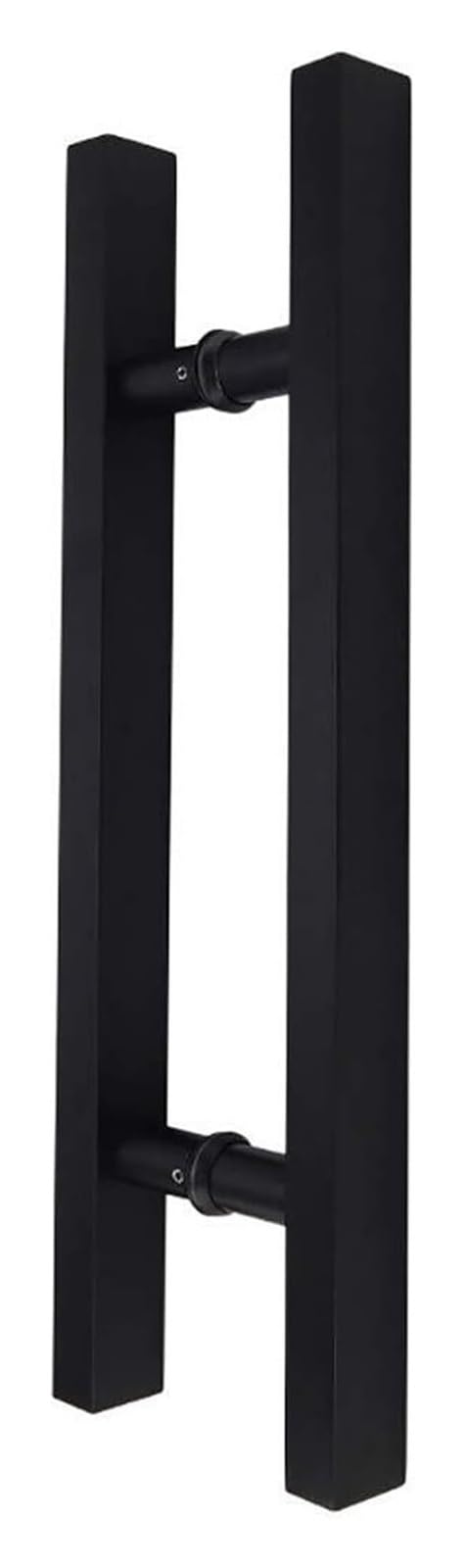 LQZAXSRDR Sliding Barn Door Handle, Stainless Steel Black Square Tube Door Handle Set for Various Doors, 7 Sizes(800x600mm)
