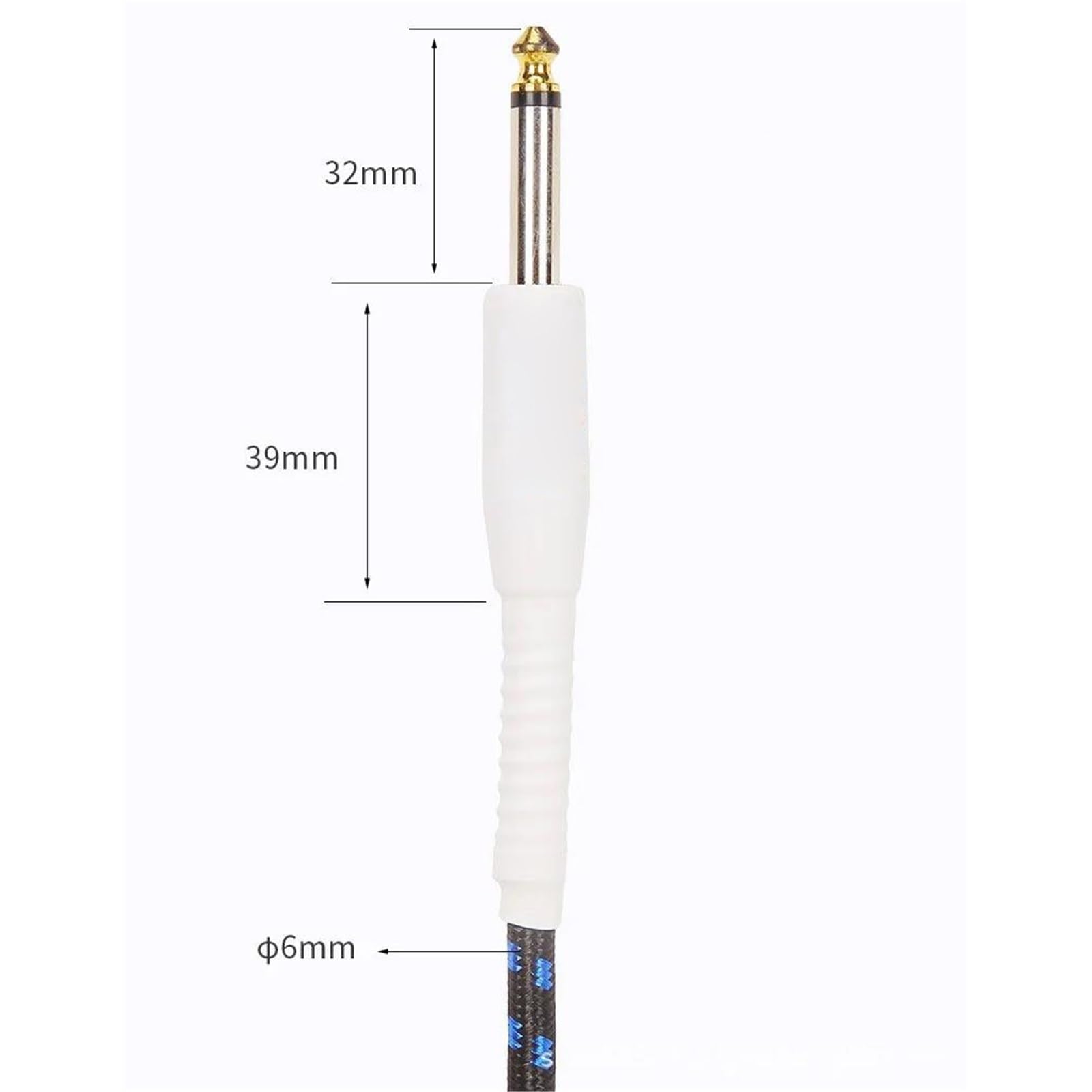 Kabel Do Gitary Kable Gitarowe Anti-Noise Line 6,35 Mm Pleciony Pedał Basowy