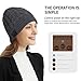 BORAYDA Bluetooth Beanie Hat, Bluetooth 5.2 Wool hatHD Stereo,24 Hours Play time,Built-in Microphone, Men's/Women's Christmas Electronic Gift (Charcoal)