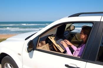 Notebook Size (15 1/4" x 13 3/4") Motor Vehicle Desk - SUV & Car Writing Surface, Steering Wheel Laptop Computer Station - Tablet Table - Minivan Desk, Automobile Lunch Tray/Vehicle Desk