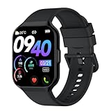 QCOQ® Smartwatch Uomo Donna, 1.96" Orologio Smartwatch con Effettua o Risposta Chiamate, 110+ Sport Smart Watch, Sonno/Contapassi/Cardiofrequenzimetro, Impermeabile IP68 Fitness Track per Android iOS