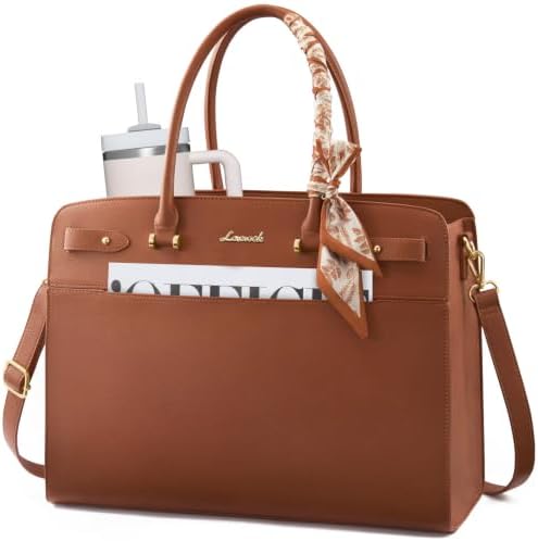 LOVEVOOK Handtasche Damen Groß Arbeitstasche, 15,6 Zoll Laptoptasche Tote | Elegante Uni Schultasche Shopper Tasche mit Separates Gepolstertes Laptopfach, PU Leder Lehrertasche Wor