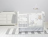 Cuddletime Starry Night Owls 6 Piece Bedding Collection, Gray