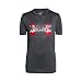 Under Armour Boys' Tech Big Logo Hybrid, Black/Risk Red, Youth Medium