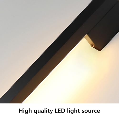 Apliques de pared LED modernos regulables de aluminio negro de 80cm con mando 4