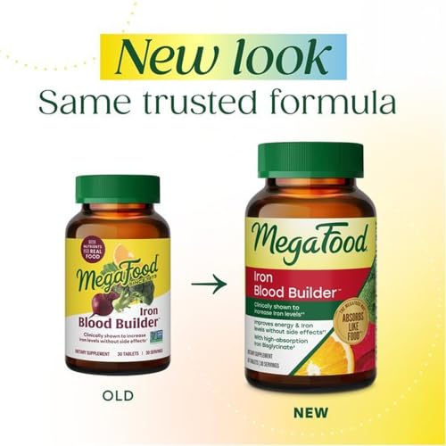 MegaFood Blood Builder Iron Supplement, Energy Support, Vegan, 180 Tablets - Image 2