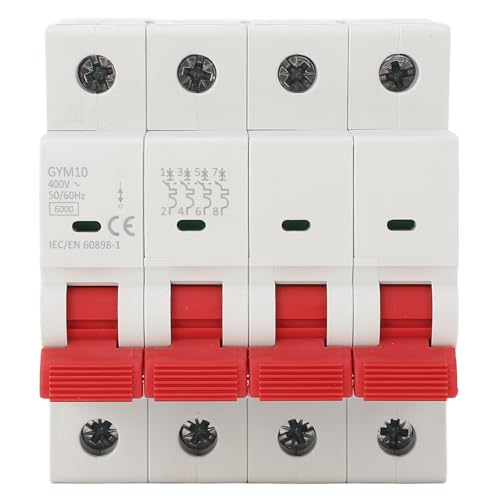 Disjoncteur miniature 6A 400V 4P 6KA boîtier ignifuge pour réseau industriel