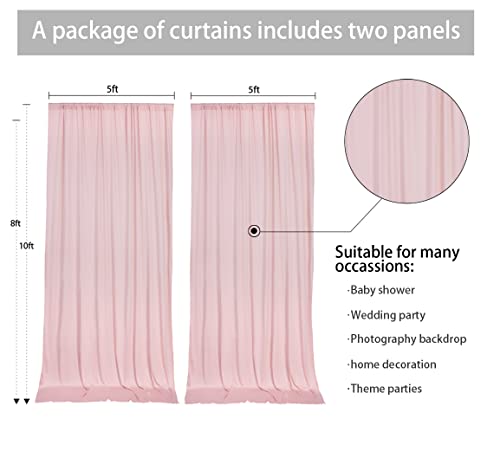 Cortinas Fondo Fotográfico Rosa 10ft x 8ft miniatura 3