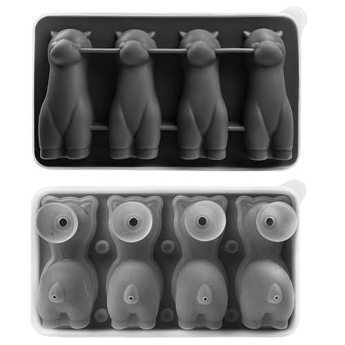 Bonito molde de hielo con forma de alpaca, bandeja de hielo de grado alimenticio, molde de silicona para hacer hielo para bebedores de whisky y camareros duradero