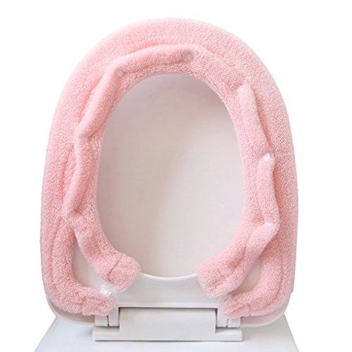 IPENNY Universal Geknöpftes Toilettensitzkissen WC Sitzkissen Elastische Verdickung Verbreiterung Badezimmer Weich Warm Abwaschbare WC-Sitzbezüge Toilettensitzkissen – Bild 3