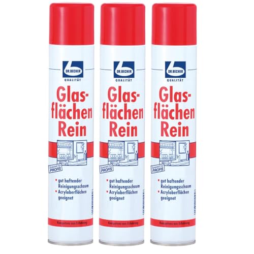 3x Dr. Becher Glasflächen Reiniger 500ml Sprühdose
