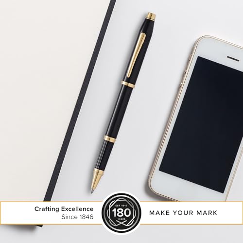 Image of Cross Century II Classic Black Rollerball Pen - Sophisticated Luxury Writing Instrument with Smooth Ink Flow for Professionals and Gift Giving