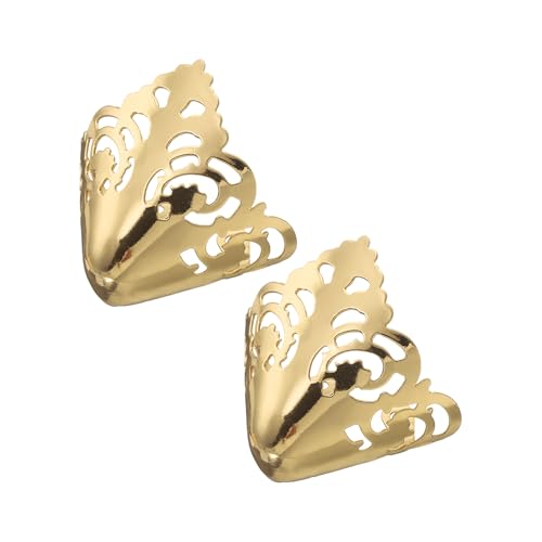 uxcell 2Pcs Metal Shoe Tip Cover, Gold, 37mm, Heel Protection for Women's High Heels