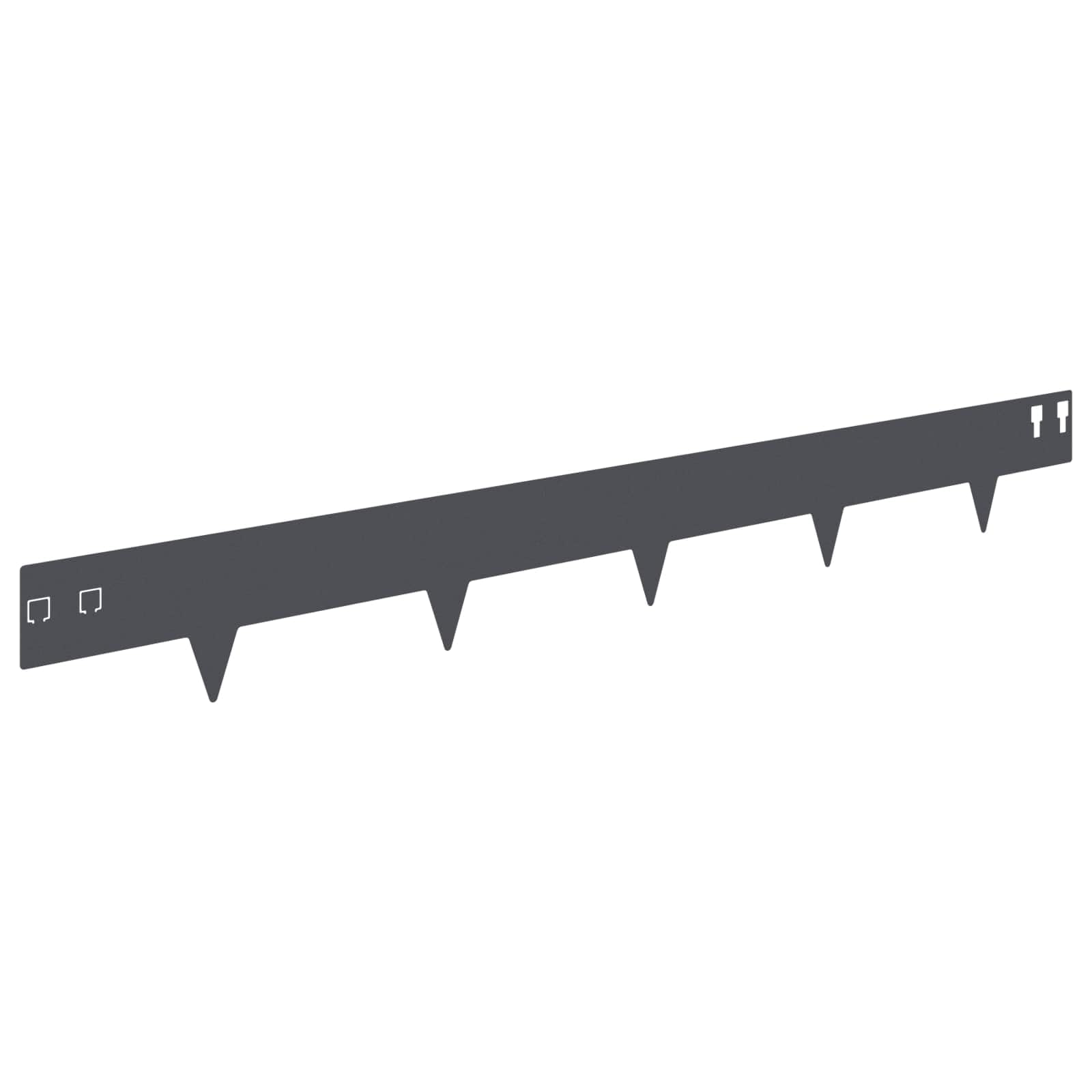 vidaXL Krawężnik do trawnika 30 szt. 100 x 12 cm Stal antracytowy