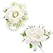 Gukasxi 2 pz fiore artificiale da polso rosa bianca per matrimonio, uomo Boutonniere Rose Corsage, sposa damigella d'onore braccialetto braccialetto fiori di matrimonio, festa di nozze decorazione