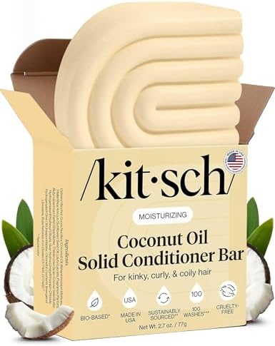 Kitsch Coconut Oil Conditioner Bar Soap for Hair Care - Made in USA, 2.7 oz