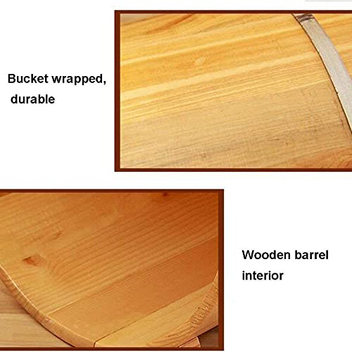 Espalda para baño de pies de madera natural gruesa portátil miniatura 7