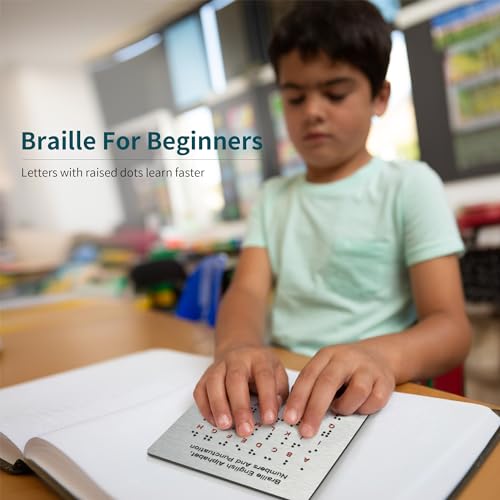 Braille-Alphabet-Board-Learn-Braille-for-Beginners-Braille-Board-with-Raised-Dots-Letters-Numbers-Educational-Tool-for-Blind-Visually-ImpairedTeaching-Aid