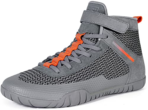 Sisttke Men's Wrestling Shoes Barefoot Sneakers Grey #TOP19