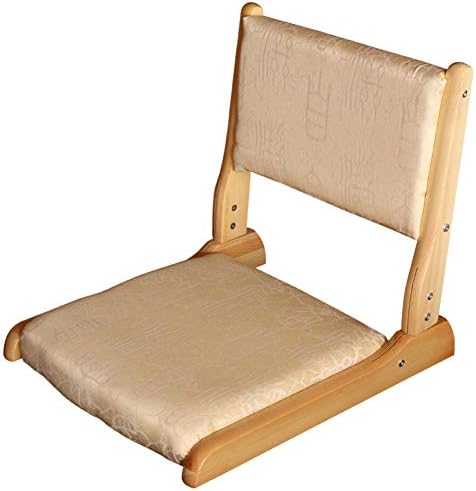 WUTRBYZ Folding Padded Floor Chair,Japanese Tatami Floor Chair Collapsible Back Support Yoga Meditation-H