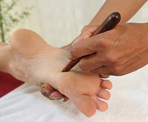 Cozinest SB-123 Reflexology Traditional Wooden Thai Massager Tools Full Body Foot Stick Hook Back Spa Face Gua Sha Therapy Trigger Point Massage Tool Relieve Shoulder Pain Wood  thumb #3