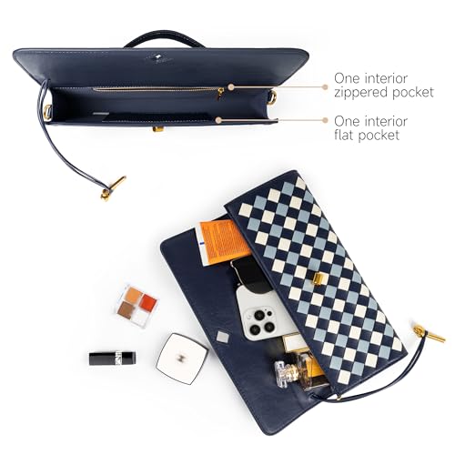 Image of Joryin Woven Purse for Women Evening Clutch Woven Leather Handbags Crossbody Bag Purse Formal Evening Bag, Vegan Leather