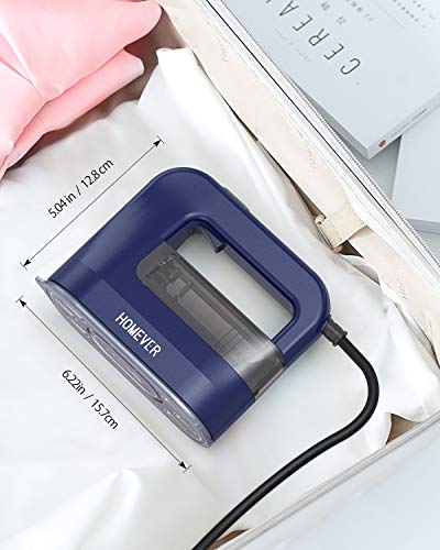HOMEVER Garment Steamer Iron for Clothes, 1300W Powerful Handheld Steamers Iron, Horizontal and Vertical Ironing 4 in 1, 40s Fast Heat-up, Portable Steamer for Home and Travel,Dark Blue