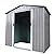 SPOFLYINN Outdoor Garden Storage Shed Rainproof Large Storage Space Outdoor Storing Tools for Bike Trash Can Machine (6x4ft) Grey