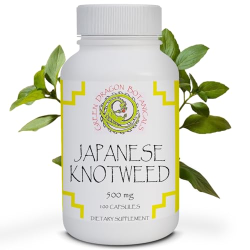Japanese Knotweed Capsules 500 mg 100 Capsules Made in USA - Natural Source of Resveratrol Immune Support Supplement Non-GMO Gluten-Free Vegetarian Japanese Knotweed Root for Cardiovascular Health.*