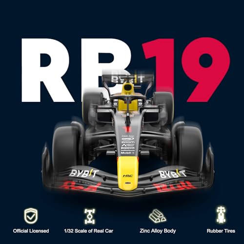 132 redbull f1 rb19 metal diecast cars with free wheels formula 1 racing model car ideal slot cars collectibles gifts for formula one fans blue