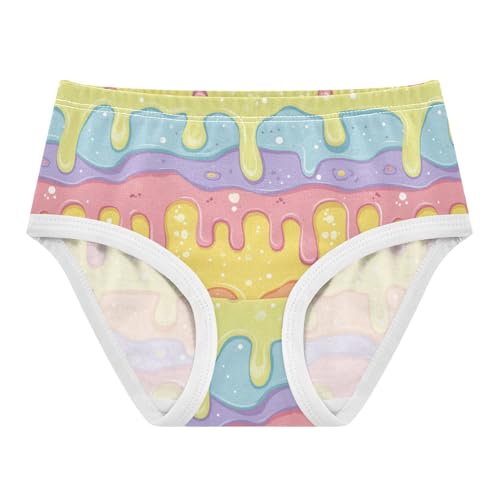 Wusikd Colorful Ice Creams Girls' Underwear Cotton Girls Briefs Soft Toddler Underwear 2T