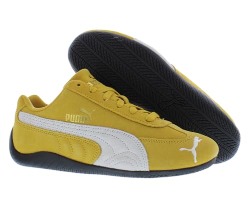 Image of PUMA Speedcat Originals Suede Womens Shoes Size 7, Color: Archive Gold /White-Yellow