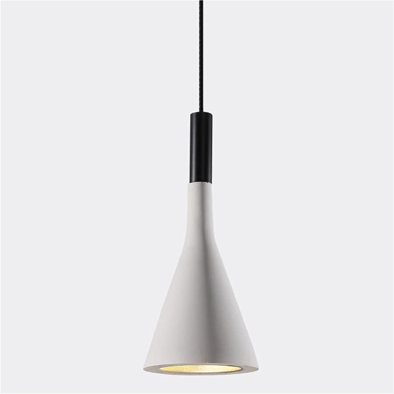 KHUKHU Industrial Retro E27 Horn Cement Pendant Lights, Nordic Creative Color Lampshade Bar Counter Exhibition Hall Ceiling Light Fixtures, Corridor Kitchen Island Restaurant(B)