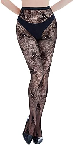 KLONKEE Pattern Fishnet Tights High Waisted Stockings Fashion Leggings Pantyhose for Women