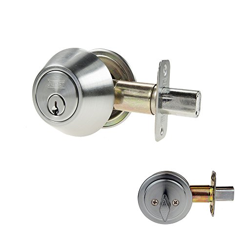 6 Sets of NuSet Keyed Alike Entry Lever Lock with Single Cylinder Deadbolt Combo in Satin Chrome