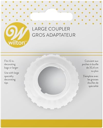 Wilton W4181006 Coupler, Large, 1-Pack, White