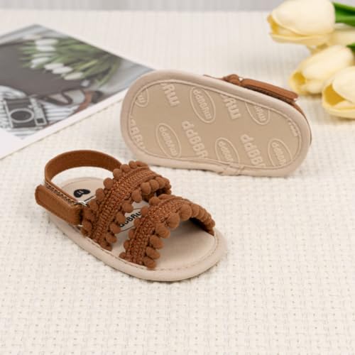 Image of Meckior Infant Baby Girls Boys Summer Sandals Open Toe Lace Princess Dress Wedding Flats Shoes Newborn Toddler Soft Non-slip Sole First Walker Crib Shoes