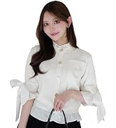 Amazon | [EIMY ISTOIRE] SIGN BUTTON KNIT TOP GREY レディース